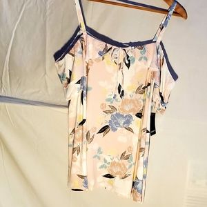 Torrid Pink Floral Cold Shoulder Top